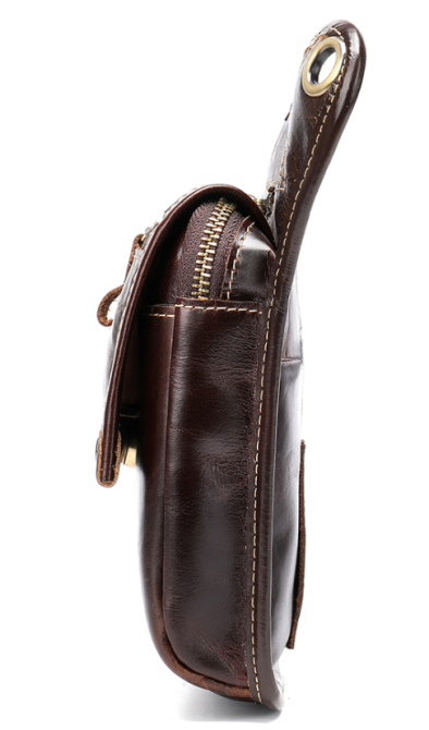 Сумка-барсетка на пояс мужская кожаная Vintage 20013 Коричневая Киев - изображение 5