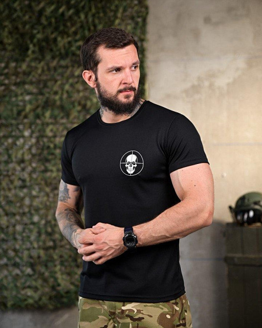 Тактическая потоотводящая футболка One Shot black ПП4655 Одесса - изображение 9