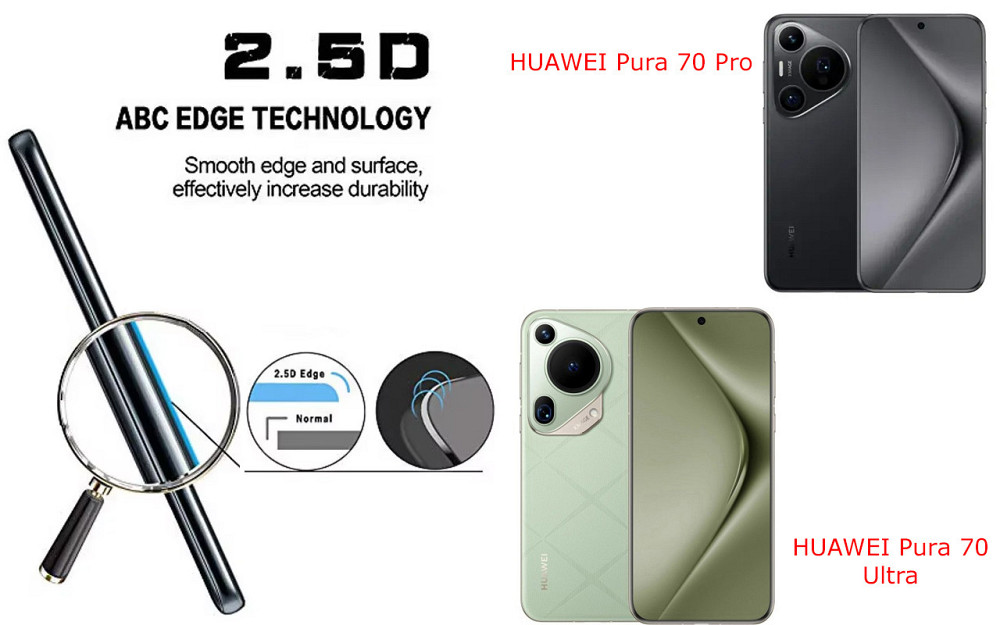 Защитное стекло ArmorGlass для HUAWEI Pura 70 Pro, Pura 70 Ultra – устойчивое к царапинам и ударам Киев - изображение 2