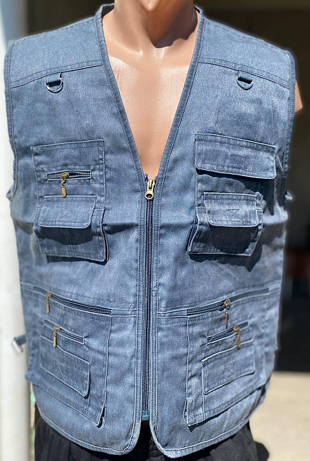 Жилетка літня норма чоловіча Кількість кишень 14шт! Жилетка чоловіча роздріб I Літня безрукавка для риболовлі 4XXXXL Одеса - фото 1