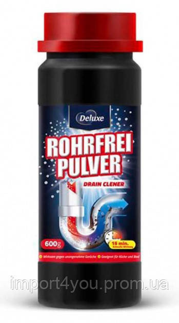 Deluxe Rohrfrei Pulver 600 г, гранули для прочистки труб Харьков - изображение 1