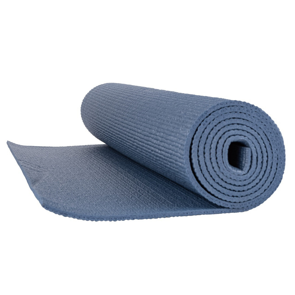 Килимок для йоги фітнесу гімнастіки каремат PowerPlay 4010 PVC Yoga Mat Синій 173см на 61см Київ - фото 7