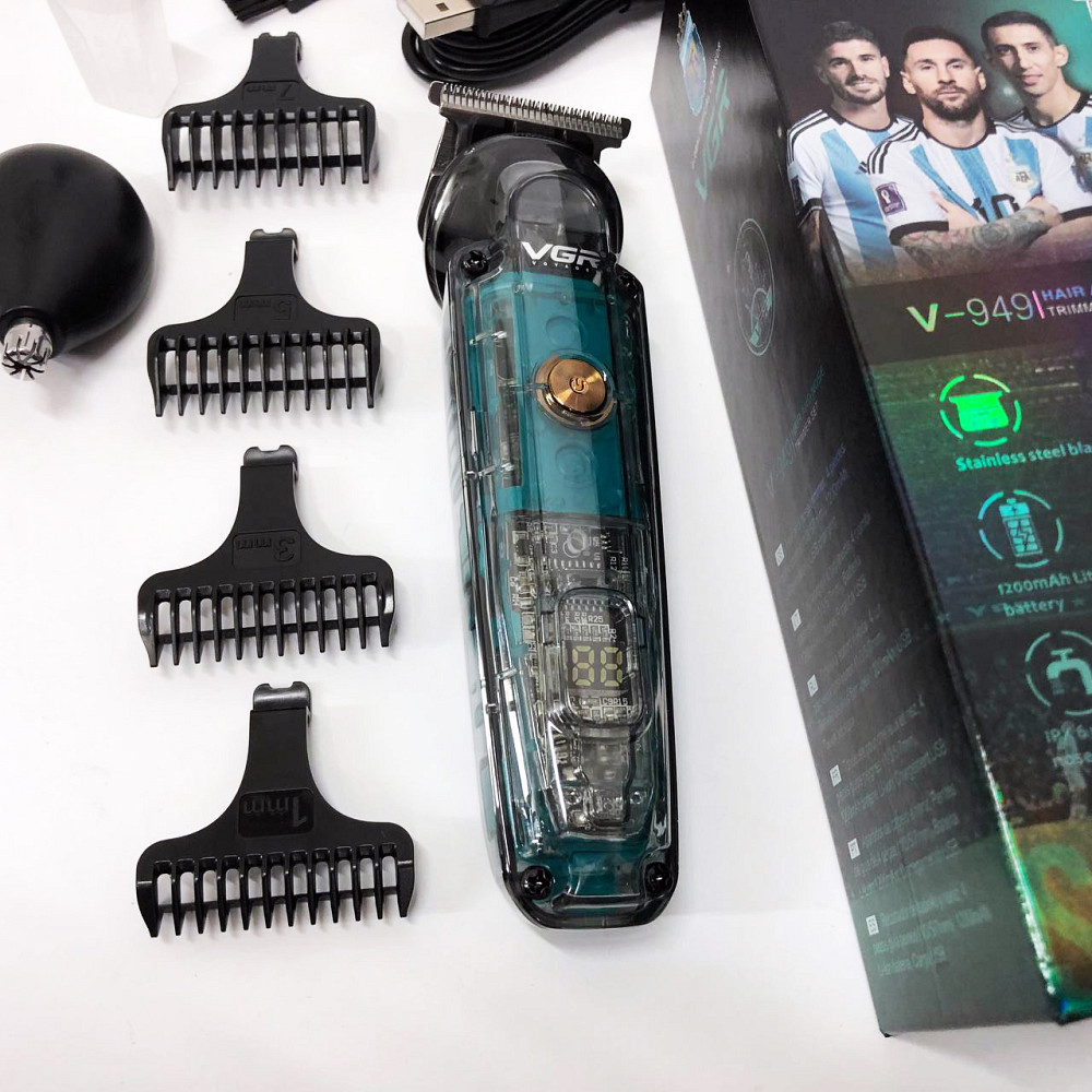 Машинка для стрижки волосся і потилиці, Професійна акумуляторна машинка для стрижки JX-45 Львів - фото 14