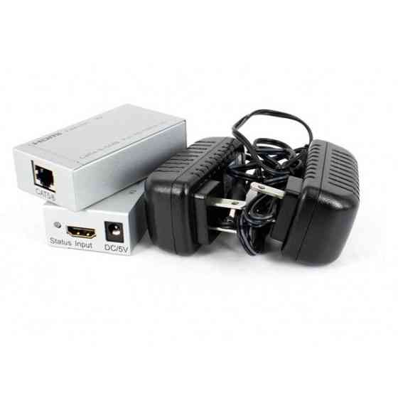 Подовжувач HDMI по кабелю UTP до 60м з БЖ 3D, (RX/TX) RTL (S0440) Киев