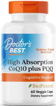 Коензим CoQ10 плюс PQQ Doctor's Best High Absorption CoQ10 60 капс Київ