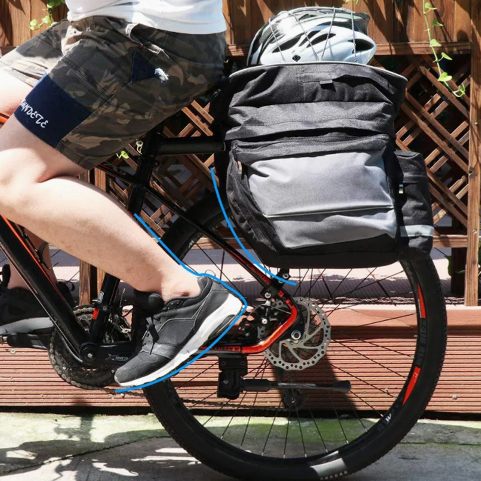 Сумка на багажник велосипеда 43 л, сумка-штани велоштани з дощовиком Бровари - фото 6