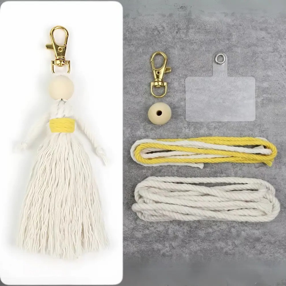 Набор макраме для рукоделия и плетения брелока 