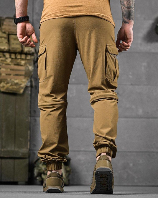 Тактические мужские летние штаны шорты кайот Одесса - изображение 6