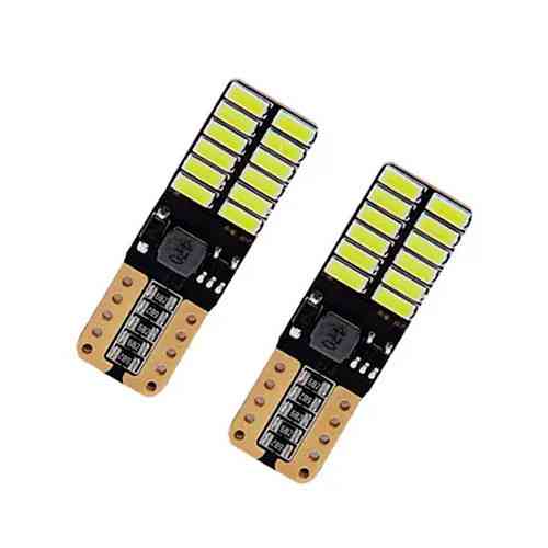 Світлодіодна лампа T10 W5W лампа в автомобіль 2шт 24 SMD 4014 з обманкою Canbus білий Київ