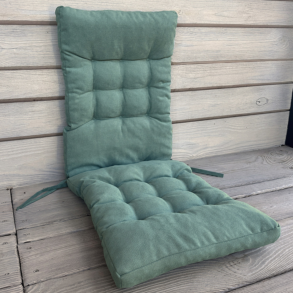 Подушка для стільців (40x120х7 см) подвійна Decorator Соро колір бірюзовий 84-109 Київ - фото 1