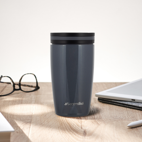 Термочашка 320мл нержавіюча сталь (графіт,синій,сірий) KAMILLE 2157 Житомир - фото 12