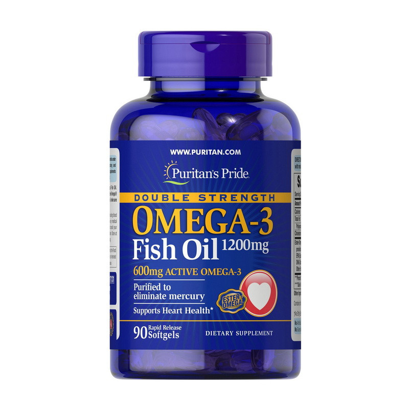Omega-3 Fish Oil 1200 mg double strength (90 softgels) Луцк - изображение 1