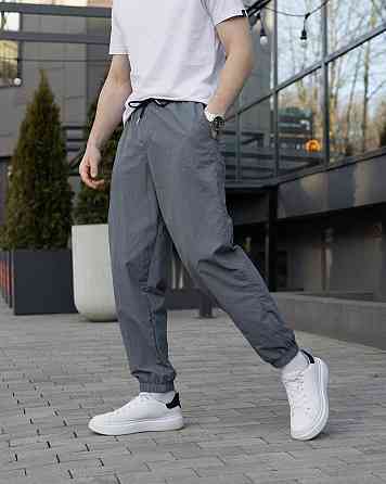 Чоловічі джогери темно-сірі плащівка спорт Pobedov Ground Київ