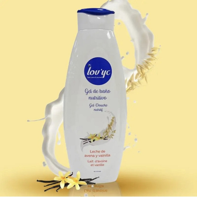 Гель для душу Lov`yc вівсяне молоко та ваніль 750мл Виноградів - фото 1