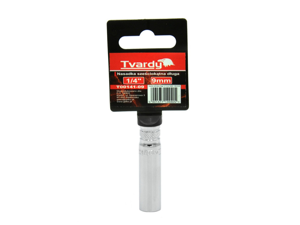 Головка "Tvardy" хром-ванадієва (Cr-V) 1/4"  6-гранна х 50 мм (подовжена)  9 мм Киев - изображение 2