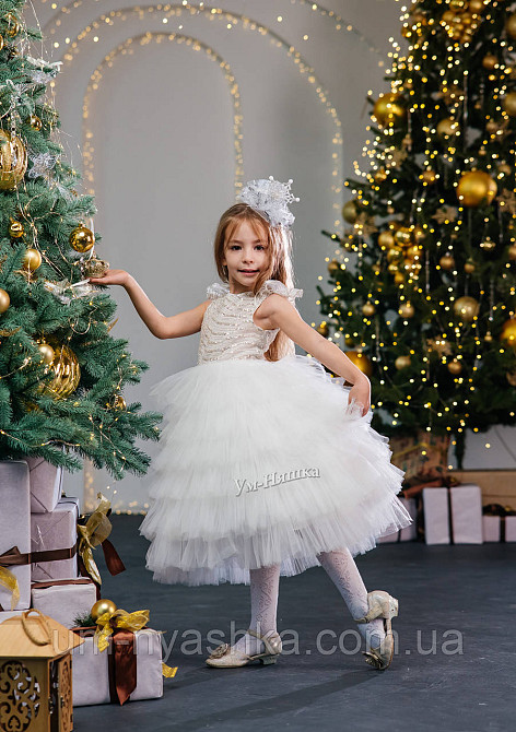 Платье Белое нарядное с блестками для девочки Кривой Рог - изображение 4