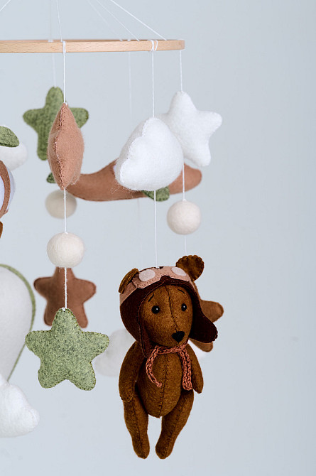 Мобіль на ліжечко WoollyFox «Ведмедик-льотчик» Київ - фото 2