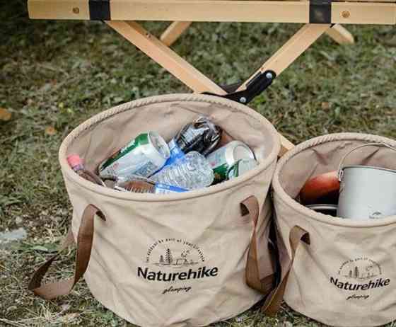 Складне відро Naturehike NH20SJ040 для води із ПВХ 10л (Коричневий) Вінниця