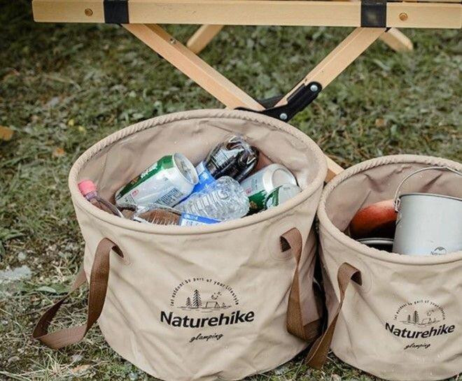 Складное ведро Naturehike NH20SJ040 для воды из ПВХ 10л (Коричневый) Винница - изображение 5