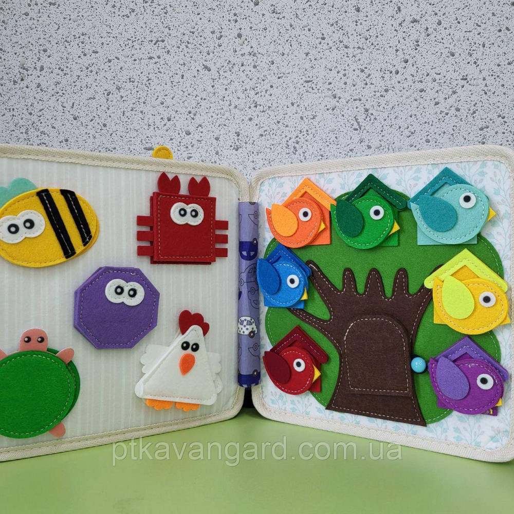 Книга-бізіборд фетрова розвиваюча м'яка "Левеня" (шнурівка, сортер, елементи на липучках) 25005 Хмельницький - фото 5
