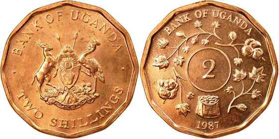 Uganda Уганда - 2 Shillings 1987 UNC Полтава