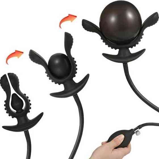 Надувний анальний розширювач Aisin Bud 4,5 см — 8 см — Анальні іграшки Вінниця