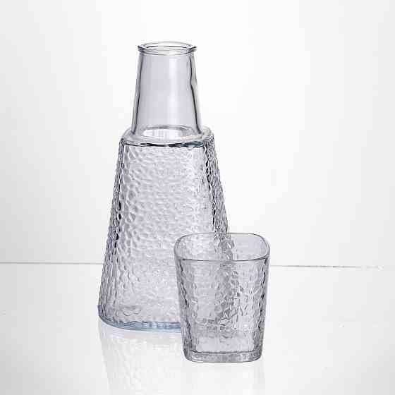 Yiwu Глечик 1 літр зі склянкою 1 шт по 200 мл Прозорий HP-19-PYF-3 Коломия