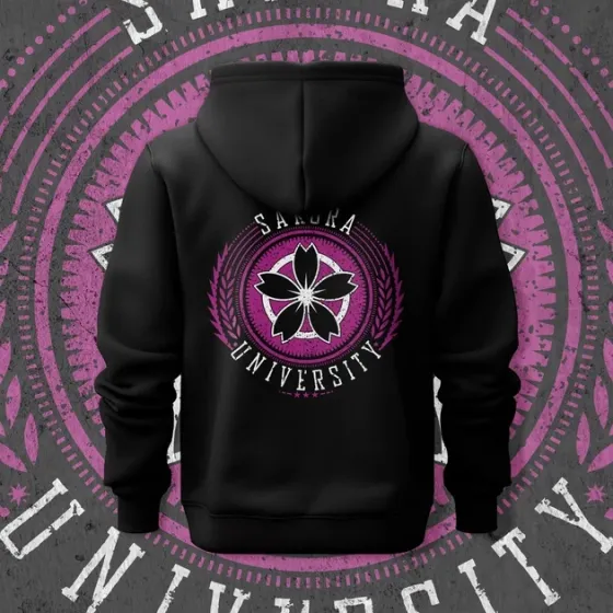 Худи мужское с принтом Наруто Sakura Univesity Размер 52 Anime1195 Днепр