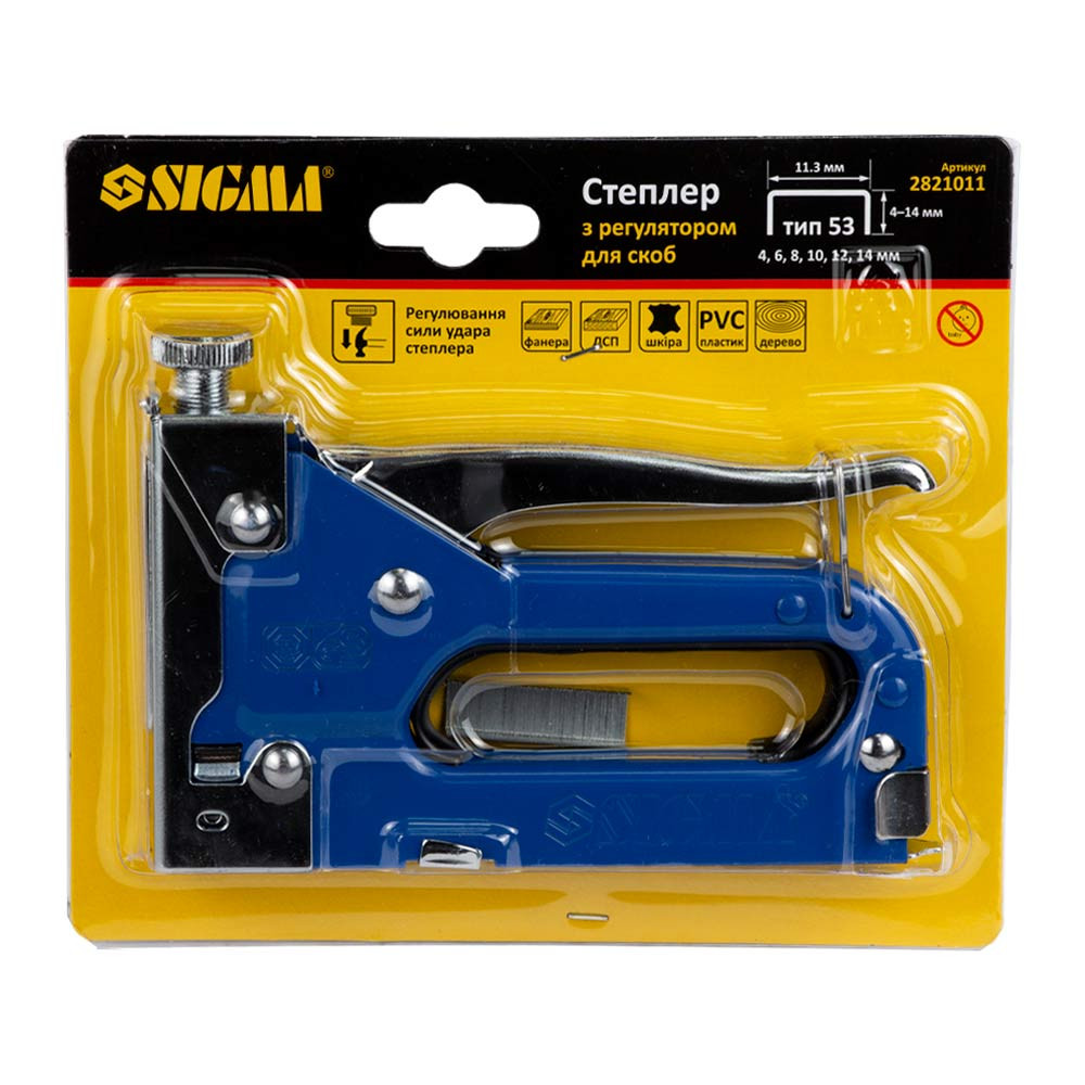 Sigma Степлер с регулятором для скоб 4-14мм (синий) SIGMA (2821011) Киев - изображение 3