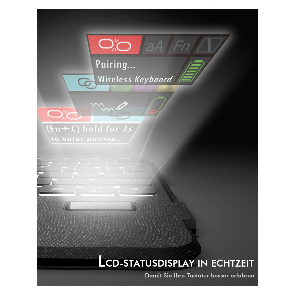 Чохол з клавіатурою Doohoeek для Samsung Galaxy Tab S11 Ultra 14.6 QWERTZ Bluetooth LCD дисплей RGB трекпад Київ - фото 5
