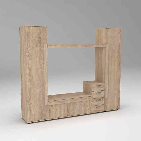 Стенка в гостиную под ТВ Эхо-2, Дуб Сонома, 2160х420х1850 Львов