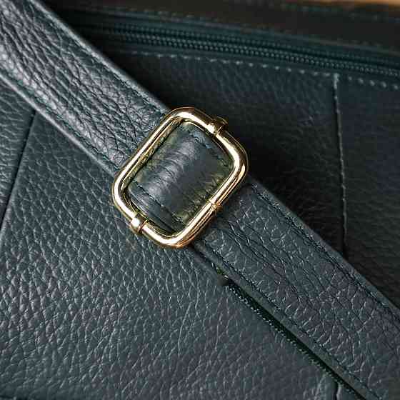 Повседневная женская сумка из натуральной кожи Vintage 22970 Зеленый Киев