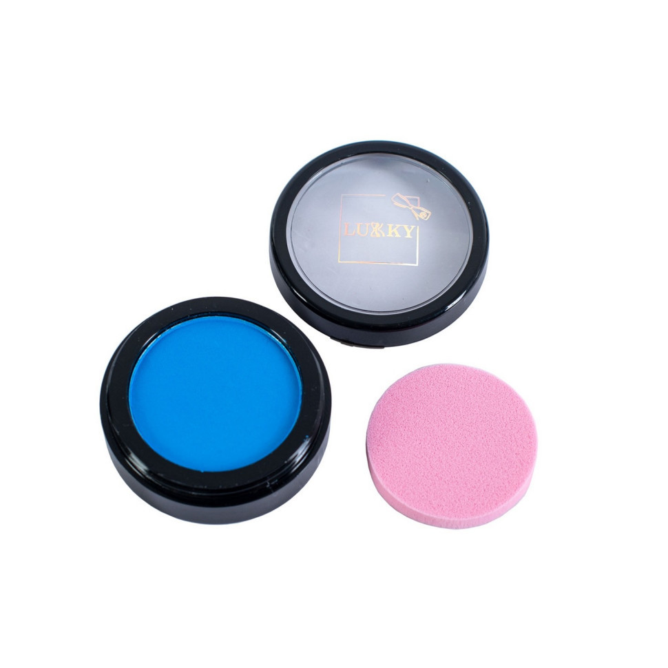 Дитяча пудрова крейда для волосся T11916 зі спонжем, блакитна Вінниця - фото 1