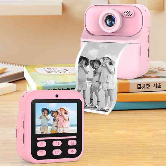 Фотоаппарат моментальной печати с картой памяти, Детский принтер для девочки печать KV-83 Львов