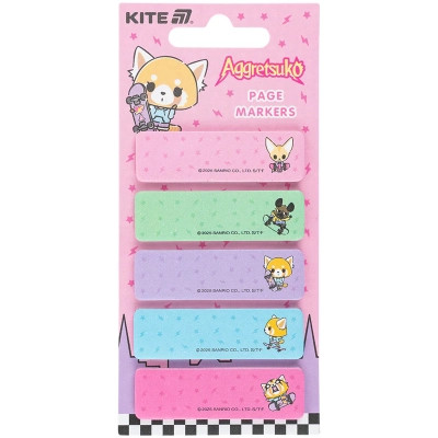 Стікер-закладка Kite паперова з малюнком Aggretsuko , 100 шт, 5х15х50 мм, прямокутна (AR25-480) Вінниця - фото 1