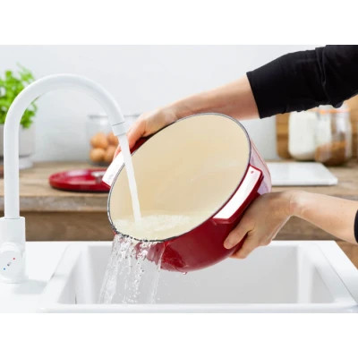 Кастрюля KitchenAid чавунна з кришкою 5,2 л Червона (CC006060-001) Винница - изображение 7