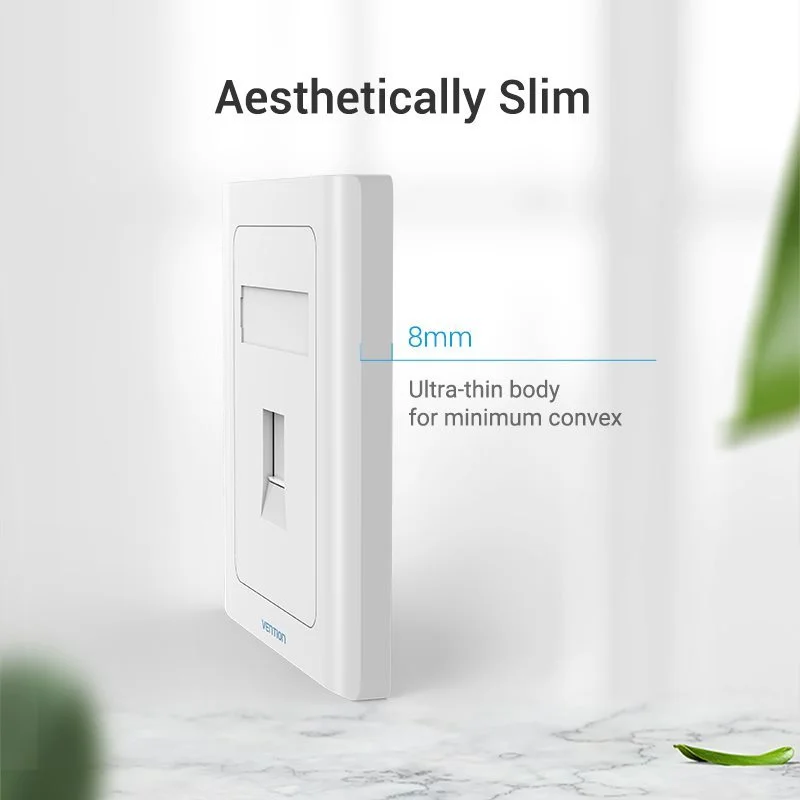 Мережева розетка Vention 1 Port keystone Jack Wall Plate White 86 Type (IFAW0) Київ - фото 8