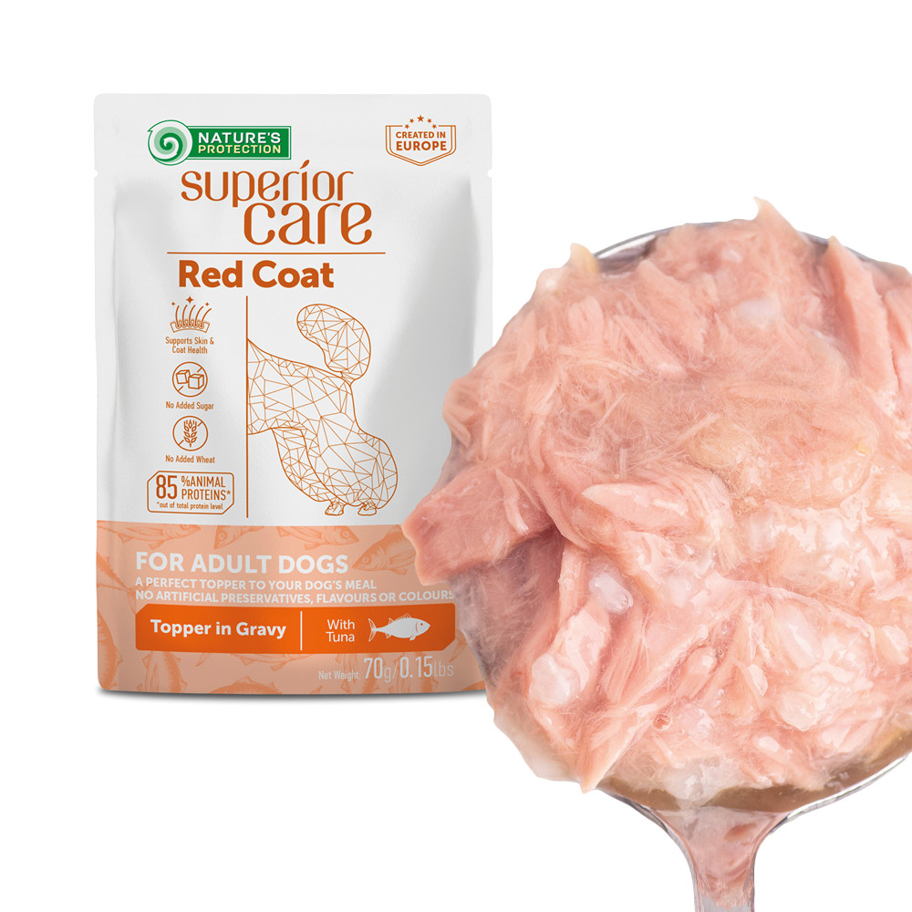 Nature's Protection Superior Care Red Coat Adult Tuna Додатковий вологий корм для собак з рудим забарвленням з тунцем, 70 г Киев - изображение 7