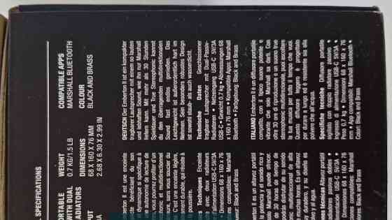 Bluetooth Колонка Marshall Emberton II Black & Brass.Оригінал Київ