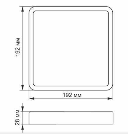 LED Світильник накладний квадратний 18W 5000К 220V VL-DLSS-185 Videx Житомир