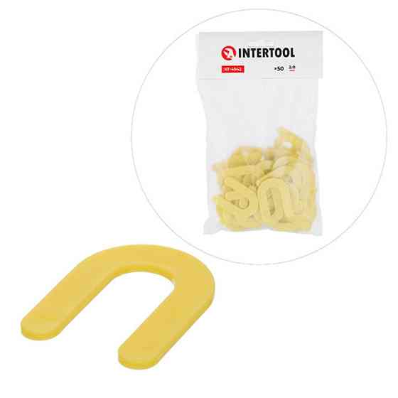 Підкова для плитки дистанційна, 2 мм, 50 шт. INTERTOOL KT-4942 Київ
