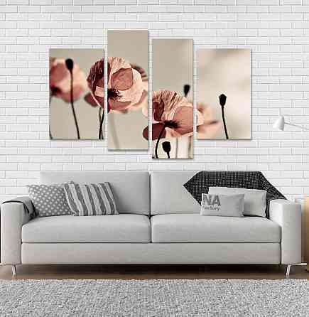 Модульная картина Цветы Маки Art-32_4 Киев