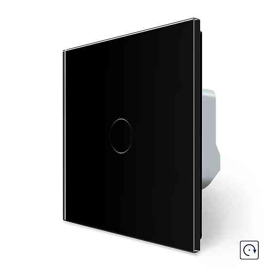 LIVOLO Сенсорна кнопка 1 сенсор Імпульсний вимикач Майстер кнопка Livolo чорний скло (VL-C701H- Коломыя