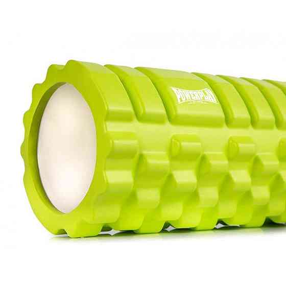 Масажний ролик (роллер) PowerPlay 4025 Massage Roller Зелений (33x14см.) Каменское