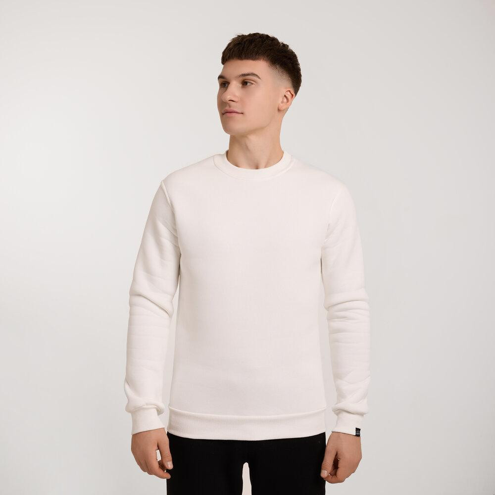 Свитшот мужской однотонный молочный Pobedov 007 ЗИМА Киев - изображение 1