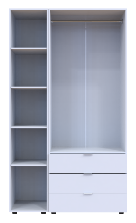 Комплект шаф для одягу Doros Гелар (2 шт.) 116,5х49,5х203,4 см Дзеркало/Білий (DRS-011132) Львів