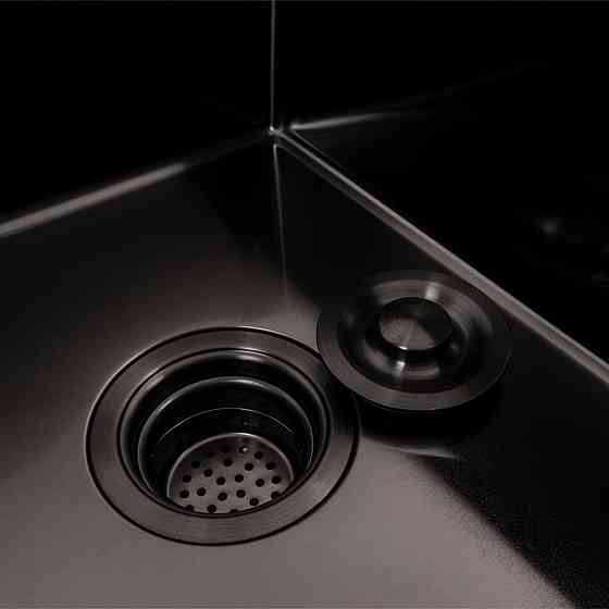 VALESO Кухонна мийка CM 58*48 L чорна PVD VALESO Handmade (круглий сифон 3,0/0,8) Киев