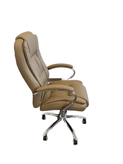 Офисное кресло руководителя Tehforward Kali Lux хром Anyfix Латте Киев - изображение 5