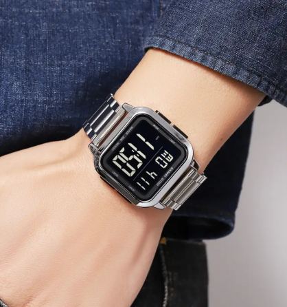 Часы мужские электронные наручные Skmei 2133 Серебристый Киев