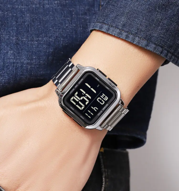 Часы мужские электронные наручные Skmei 2133 Серебристый Киев - изображение 5